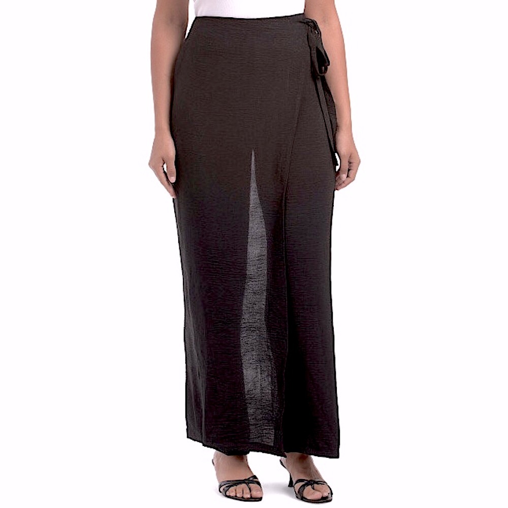 Zara Crinkle Wrap Pants With Side Tie